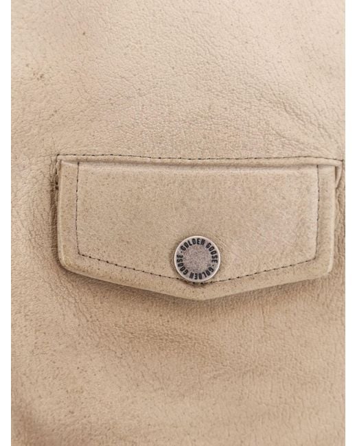 Golden Goose Deluxe Brand Natural Deluxe Brand Phoebe Over Leather Jacket for men