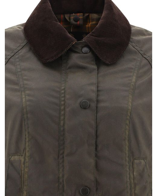 Barbour Gray "Beadnell" Waxed Jacket