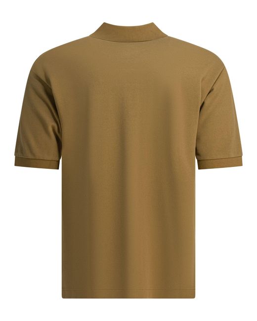 Auralee Green Heavy Cotton Polo Shirt Polo Shirts Beige for men