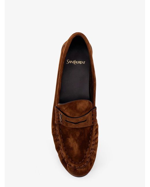 Saint Laurent Brown Le Loafer Suede Loafer for men