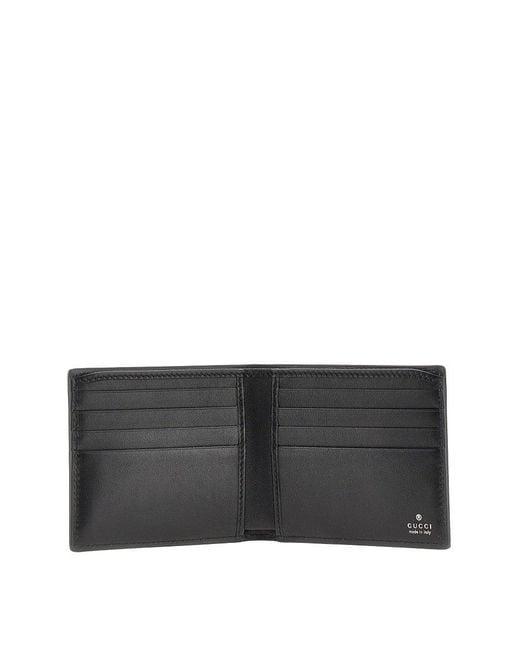 Gucci Black Leather Wallet With Horsebit Detail for men