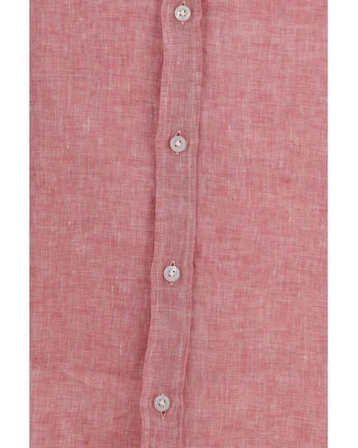 Boss Pink Shirt Regular-Fit Linen for men