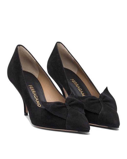 Ferragamo Black Heeled Shoes