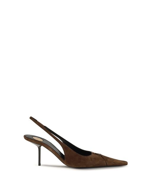 Saint Laurent White Babylone Breteuil Pumps