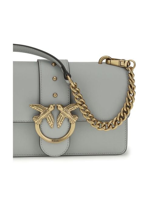 Pinko Gray Shoulder Bag Love One