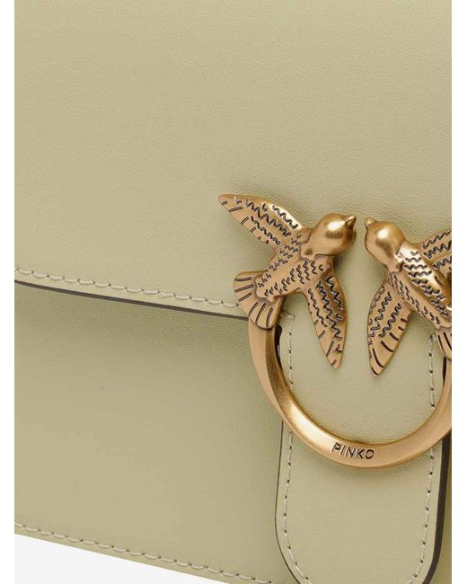 Pinko Metallic Crossbody Bag Love One