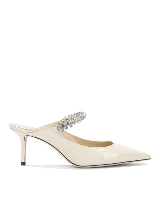 Jimmy Choo White "Bing 65Mm" Mules