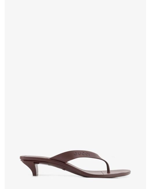 Gucci Brown Vittoria Thong Sandals