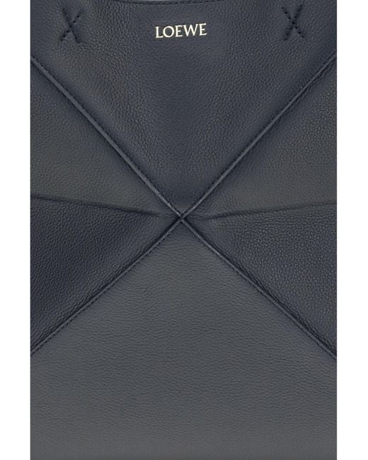 Loewe Blue Medium Puzzle Fold Tote Bag