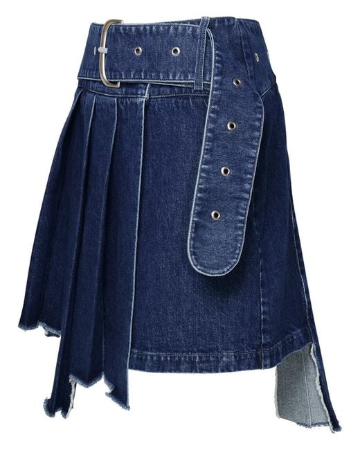 Off-White c/o Virgil Abloh Blue Demin Skirt