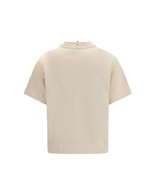 Moncler White Logo Cotton T-Shirt