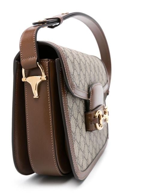 Gucci Gray Horsebit 1955 Small Shoulder Bag