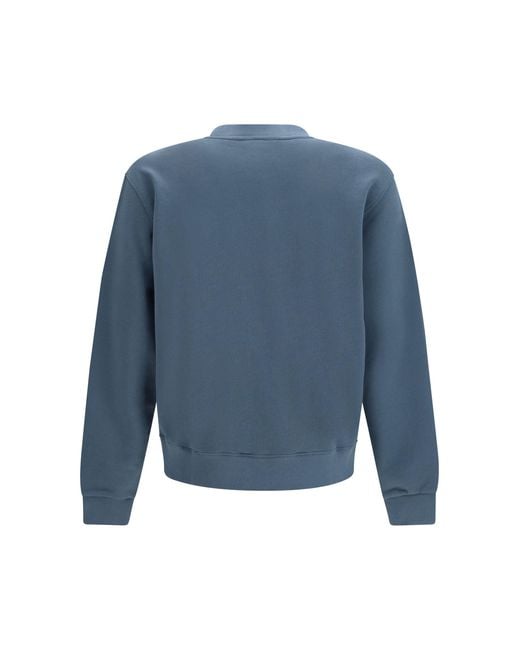 KENZO Blue Signature Embroidered Cotton Sweatshirt for men