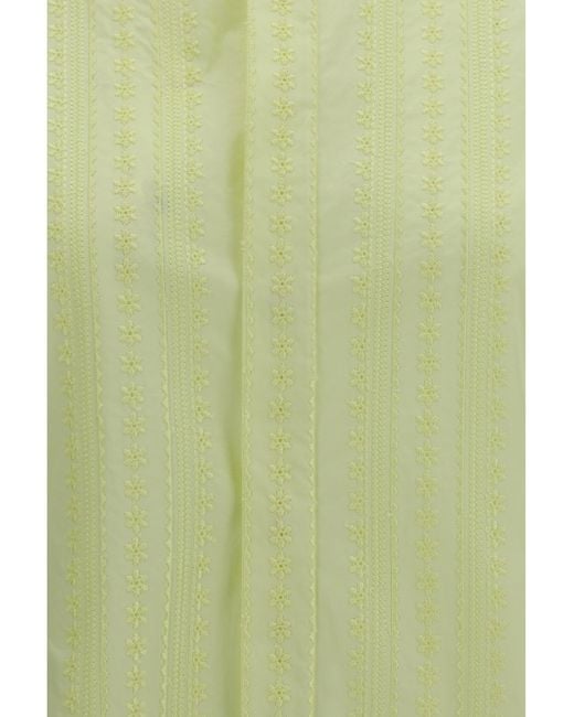 Forte_forte Green Forte_Forte Les Fleurs Embroidery Shirt