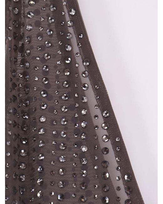 VENUJA Purple Short Dress With Rhinestone Detail