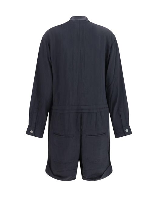Isabel Marant Blue Marant Etoile Short Cotton Blend Jumpsuit