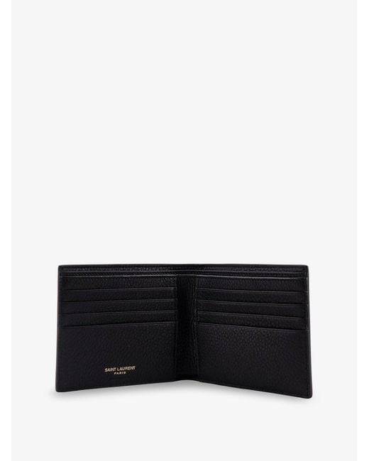 Saint Laurent Black East/West Tiny Leather Wallet for men