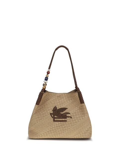 Etro Natural Large Libra Shoulder Bag
