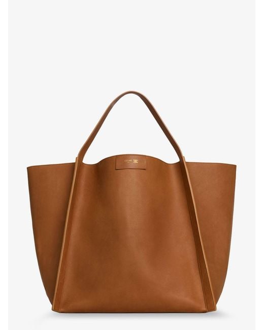 Céline Brown Cube Leather Handbag