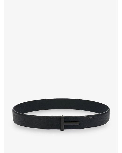 Tom Ford White Hammered Leather Belt for men
