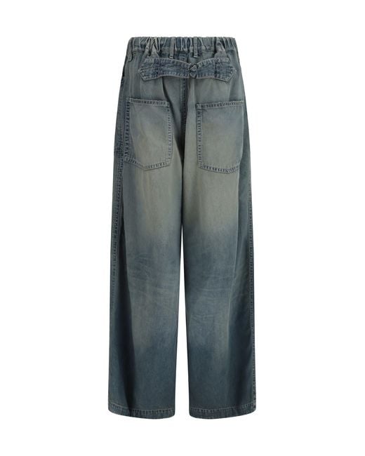 Maison Mihara Yasuhiro Blue Light Denim Wide Pants