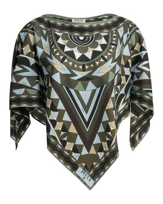 Women's Green "Manuba" Draped Top