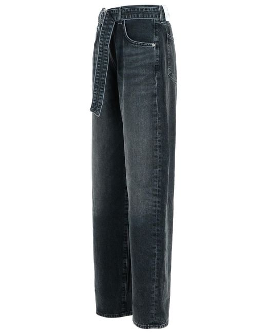 Agolde Blue Cuffed Cotton Jeans