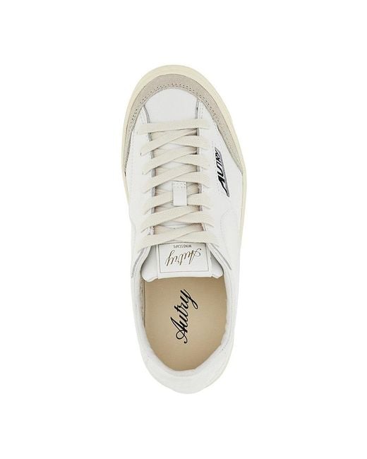 Autry White Windscape Low Leather Sneakers