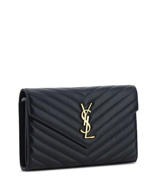 Saint Laurent Black "Cassandre" Pouch With Chain