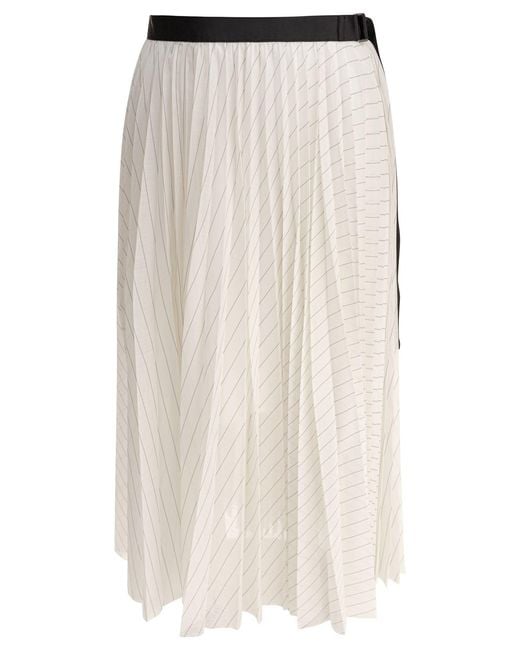 Women's Natural Pleated Skirt