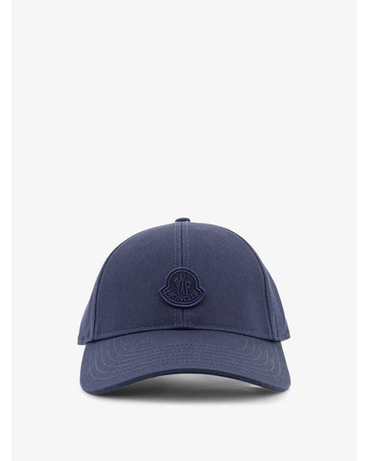 Moncler Blue Cotton Baseball Hat