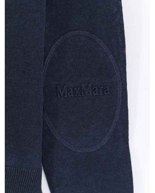 Max Mara Blue Smmfervore Linen Sweater