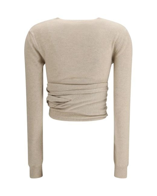 Alaïa Natural Alaã¯A Wrap Top