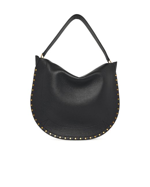 Isabel Marant Black 'Oskan Soft' Leather Hobo Bag