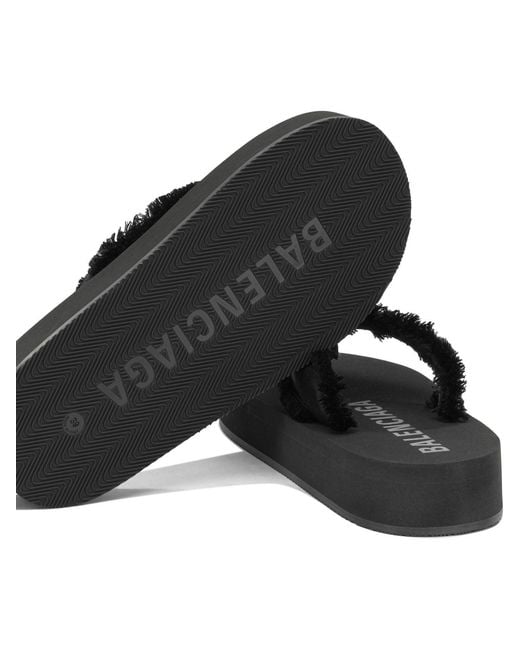 Balenciaga Black "Jet Leg" Low Sandals