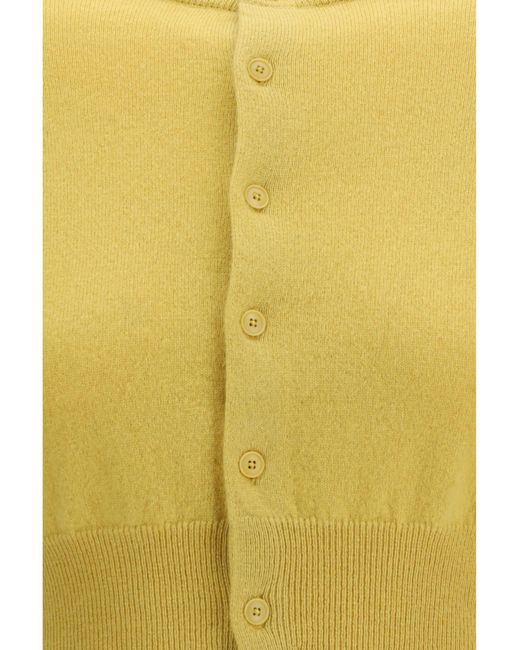 Extreme Cashmere Yellow Cropped Cardigan N°474 Super Little