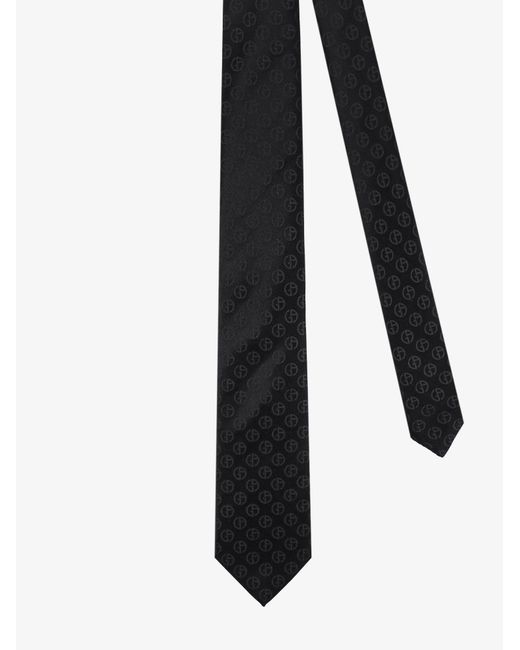 Giorgio Armani Black Silk Tie for men