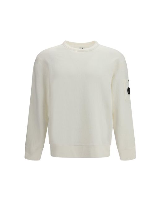 Men's White Crewneck Sweatshirt