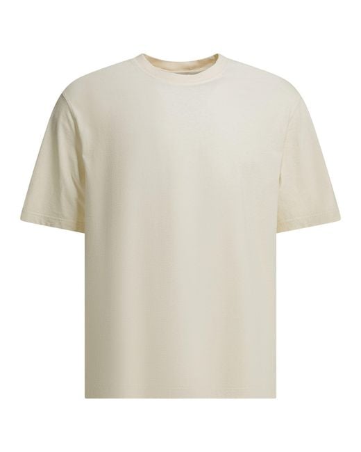 Golden Goose Deluxe Brand White Jersey T-shirt With Reverse Logo for men