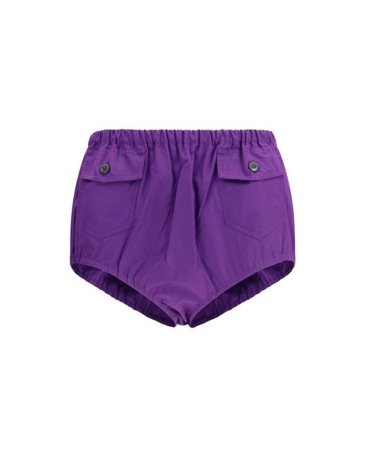Prada Purple Poplin Shorts