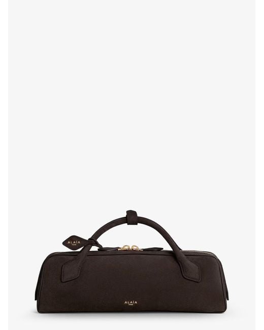 Alaïa Brown Teckel Clutch Suede Handbag