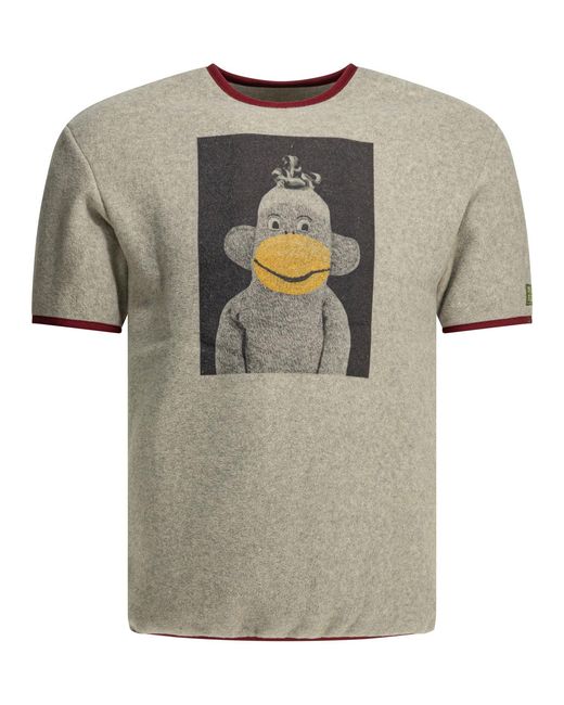 Kapital Gray Nanesaku Crewneck Sweatshirt for men