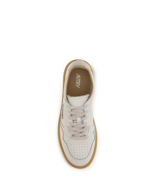 Autry White Medalist Low Leather Sneakers Marshmallow for men