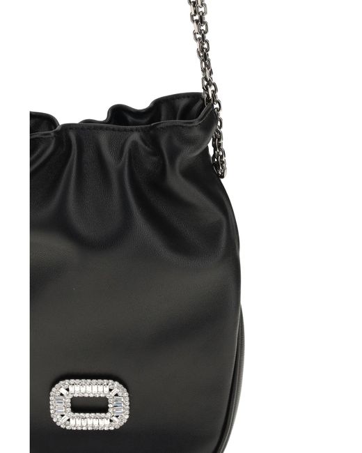 Roger Vivier Black Nano Pilgrim Bucket Bag