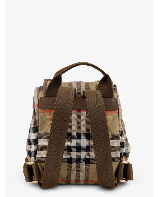 Burberry Multicolor Horseshoe Check Nylon Backpack
