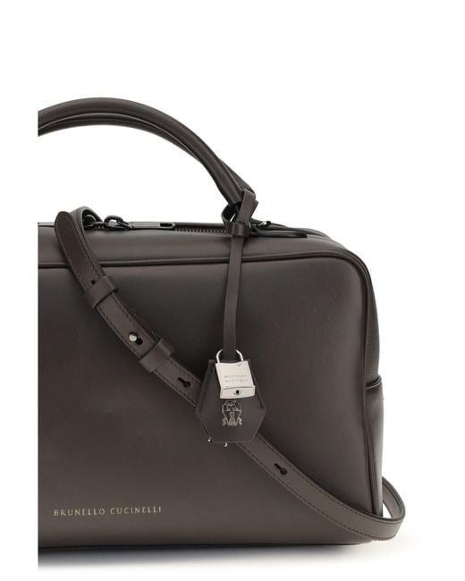 Brunello Cucinelli Black Boston Explorer Handbag