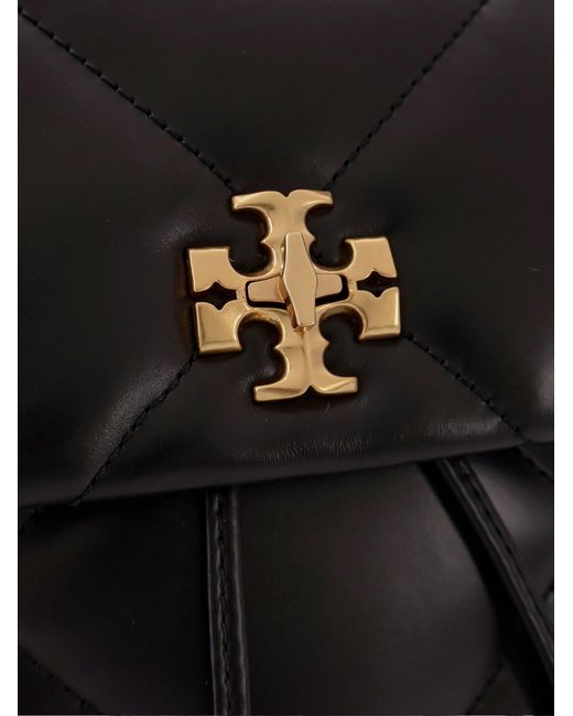 Tory Burch Black Kira Diamond Leather Backpack