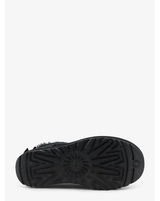 Ugg Black Ultra Mini Bailey Bow Suede Ankle Boot