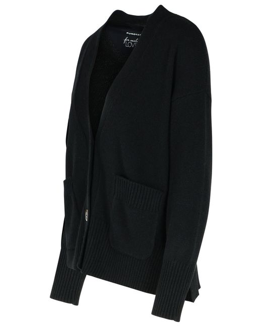 PURO TATTO Black Cashmere Cardigan