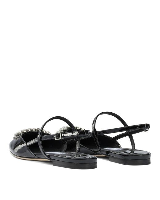 Jimmy Choo Black "Belinda" Slingback Ballet Flats